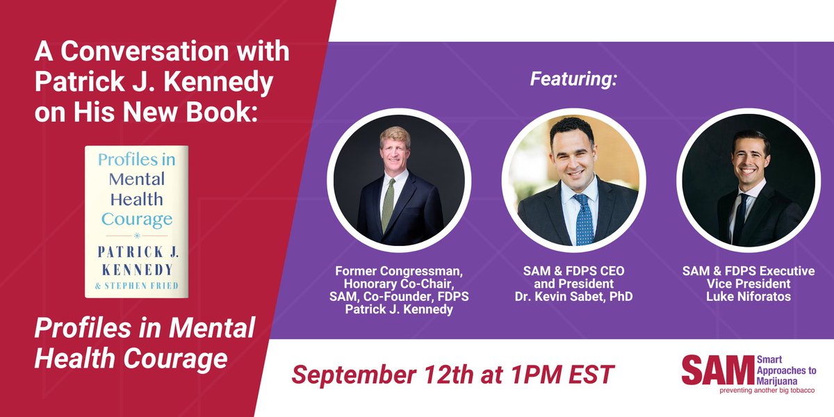 SAM (@learnaboutsam) on Twitter photo 🗓️ Join us for a FREE SAM Webinar on September 12 at 1 PM ET with Former Congressman Patrick J. Kennedy (<a href="/PJK4brainhealth/">Patrick J. Kennedy</a>)! Dive deep into his book, "Profiles in Mental Health Courage," showcasing the bravery of those battling mental health and addiction. 📘✨
Register here: 🗓️ Join us for a FREE SAM Webinar on September 12 at 1 PM ET with Former Congressman Patrick J. Kennedy (<a href="/PJK4brainhealth/">Patrick J. Kennedy</a>)! Dive deep into his book, "Profiles in Mental Health Courage," showcasing the bravery of those battling mental health and addiction. 📘✨
Register here: