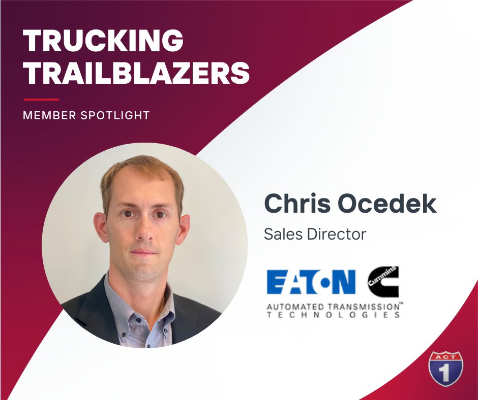 Aug 𝗧𝗥𝗨𝗖𝗞𝗜𝗡𝗚 𝗧𝗥𝗔𝗜𝗟𝗕𝗟𝗔𝗭𝗘𝗥 is ACT1 Member #EatonCummins and Sales Director #ChrisOcedek. ECJV provides transmission tech, solutions for best-in-class fuel efficiency, performance &amp; uptime. Read zurl.co/GjUt #truckingindustry #trucking #fuelefficiency