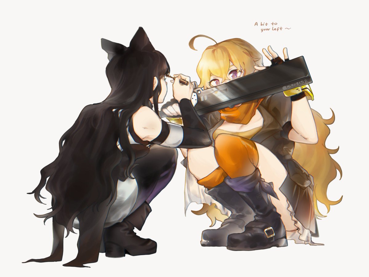 Hiru3152's tweet image. girls business 
#rwby #bumbleby