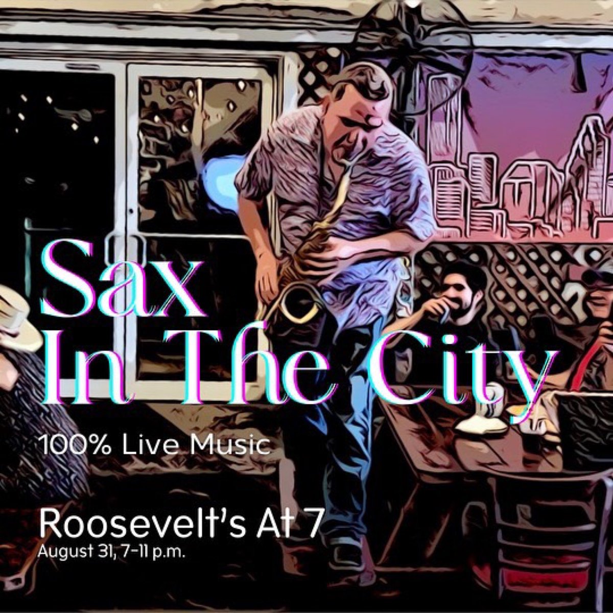 rooseveltsat7's tweet photo. Please join us this Saturday for an evening of smooth jazz and great beer from 7 to 11. Come experience some live jazz performances that will set the perfect vibe for the weekend. 

🍻all Karbach beers will be just $3 from 7PM to midnight🍻

Our kitchen is open ‘til 2am everyday. https://t.co/cf6xBToODN