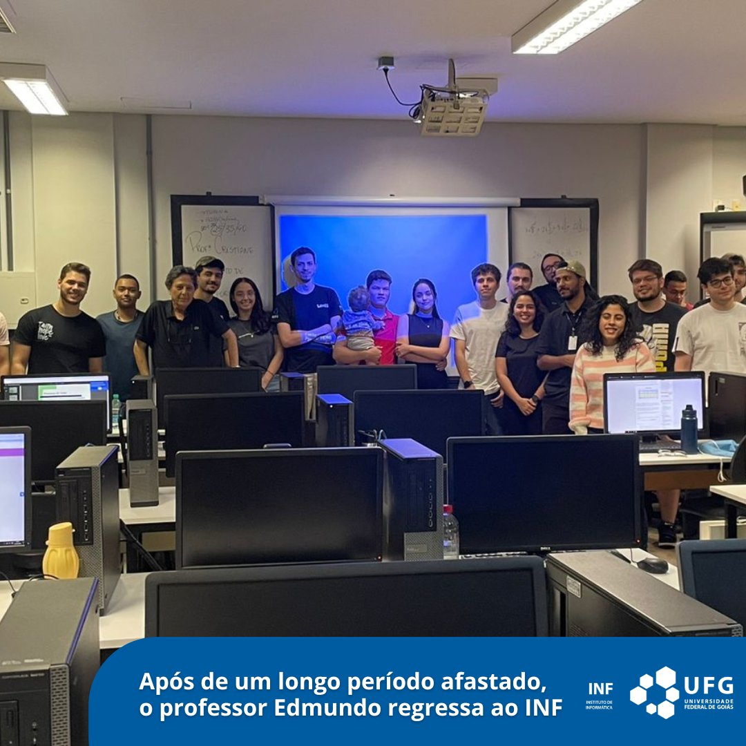 inf_ufg's tweet photo. Depois de um longo período afastado,  o professor Edmundo Sérgio Spoto regressa ao Instituto de Informática https://t.co/sQwug7Mm5T
