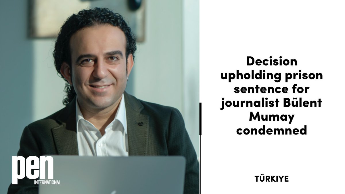 pen_int's tweet photo. #Turkiye: we join @globalfreemedia and partners in condemning the decision by the appeals court to uphold a 20-month prison sentence against renowned journalist @bulentmumay: https://t.co/GTiw2ZQyZe 

#JournalismIsNotACrime https://t.co/nCfH4Oei4w