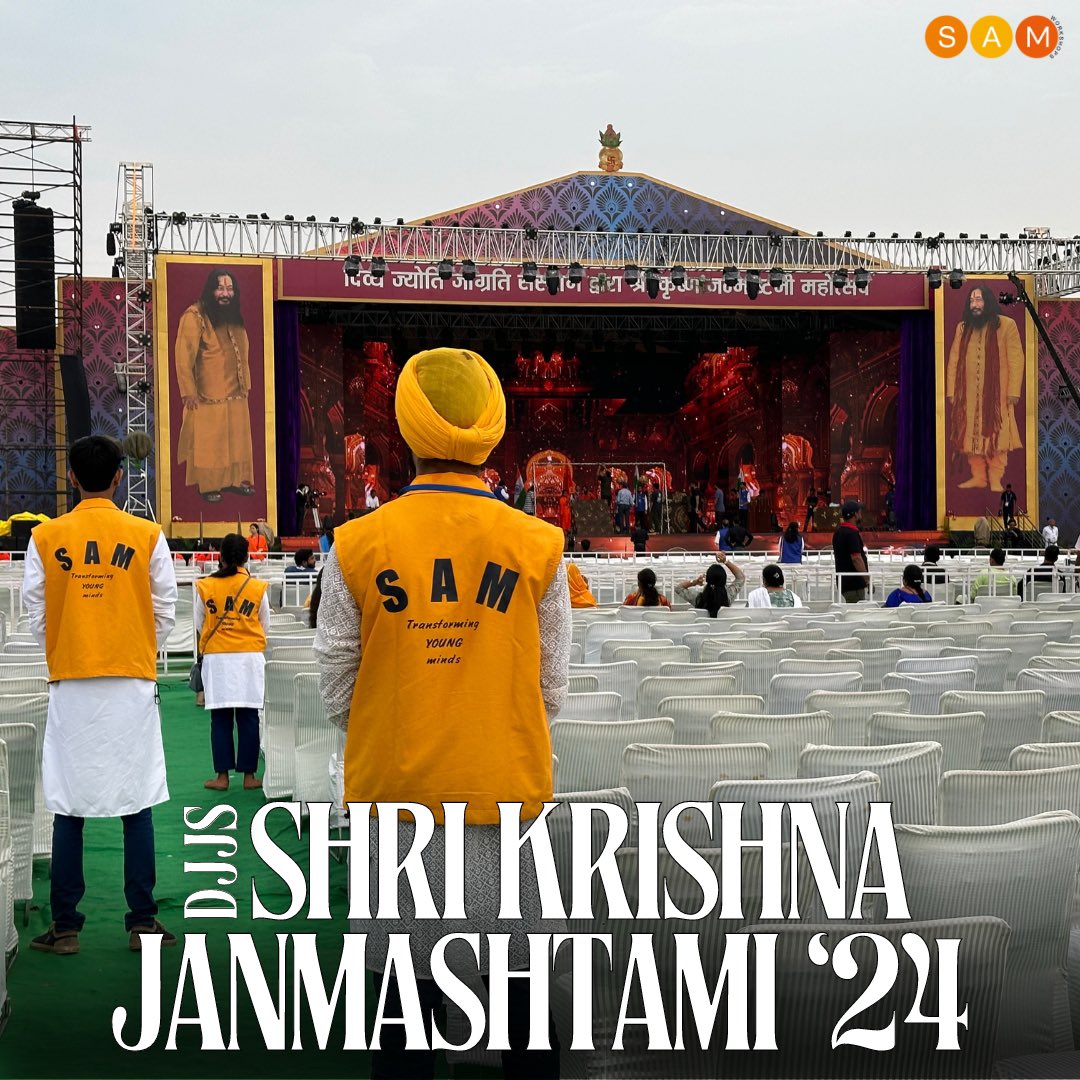 SAMWorkshops's tweet photo. From planning to meditation, our SAM team put their heart and soul into the #DJJSJanmashtami Mega Event 2024! Every detail, from tilak plates to volunteer placements, was crafted with devotion. 🙏 #Janmashtami2024 #SAMteam #Devotion (1/3) https://t.co/etACV2GczJ