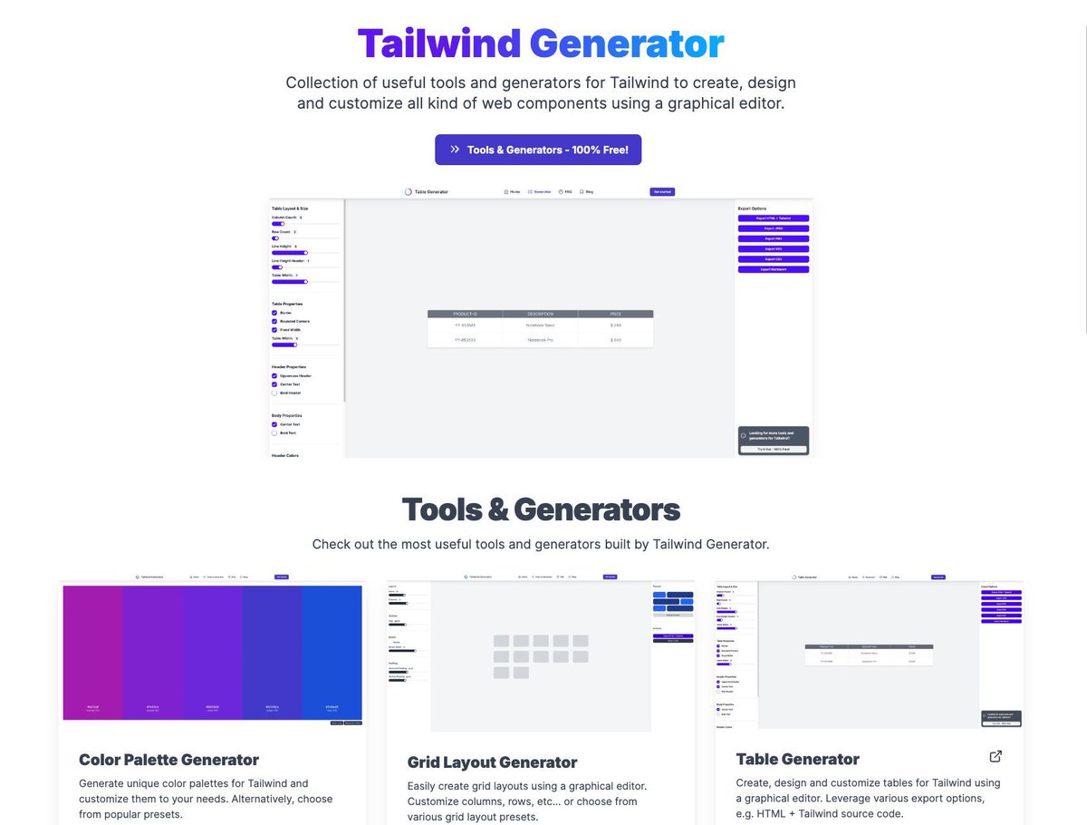 MoureDev's tweet photo. Generador de componentes de Tailwind gratis.

Seleccionas uno, lo personalizas y copias el código.

→ https://t.co/X9EuTWv1Gy https://t.co/j2I4mH4Zox