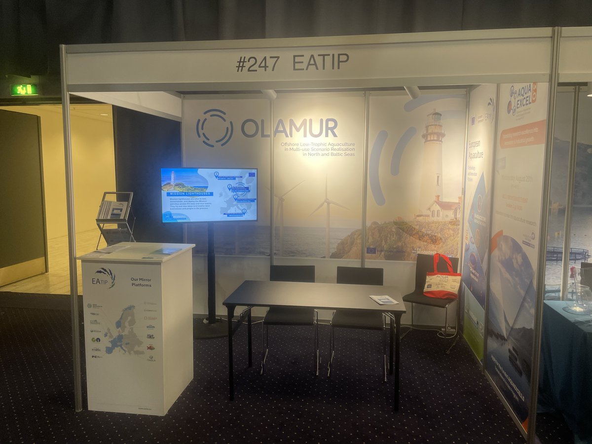 EATIP_eu's tweet photo. If you are attending @easaqua #AE24 in Copenhagen 🇩🇰this week don't forget to visit #EATiP at booth 247 - by the main door! 👍
Come & meet the team & learn more on our projects @OLAMUR_EU @AQUAEXCEL3 & our engagement with the #AquacultureAssistanceMechanism & #TSSP
🐟🦐🐚🦪🌱🌊 https://t.co/dEtUpeyyfW