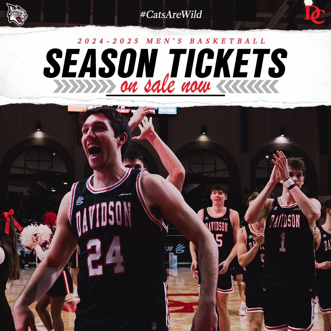 Davidson Basketball (@davidsonmbb) on Twitter photo Your seat 🪑is waiting ⏳! Don’t miss a second of the action this season! Get your season 🎟️ TODAY! 
Season tickets on sale now‼️
🎟️ ➡️ bit.ly/4cmVK6m Your seat 🪑is waiting ⏳! Don’t miss a second of the action this season! Get your season 🎟️ TODAY! 
Season tickets on sale now‼️
🎟️ ➡️ bit.ly/4cmVK6m