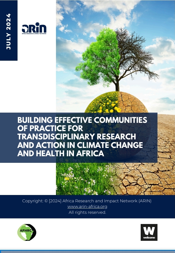 arin_africa's tweet photo. New Study Alert! We’re excited to unveil our report on #Transdisciplinary climate &amp; health research in Africa, just in time for tomorrow's #CAPCHA launch. Find insights on health adaptation, policy shifts, &amp; capacity building. Download here: https://t.co/vj1N35leDC
#TDRResearch https://t.co/Bbiuhimw8C