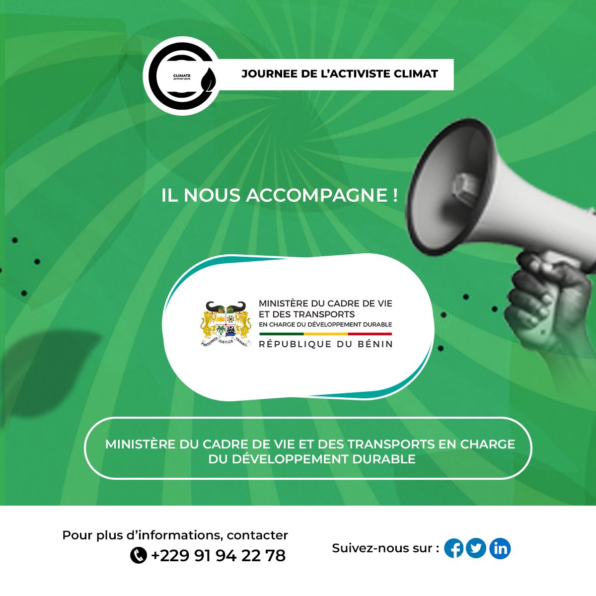 Journée de l'activiste climat !

Ils nous soutiennent [Ministère du cadre de vie et des Transports chargé du développement durable]