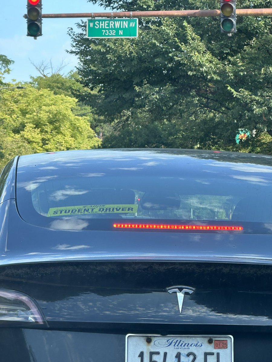 Student driver in a Tesla is wild