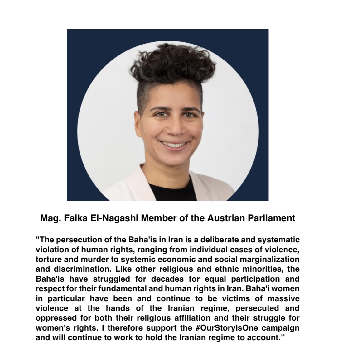 Isma Forghani (@hr_austria) on Twitter photo Thank you <a href="/OeParl/">Parlament Österreich</a> MP <a href="/el_nagashi/">Faika El-Nagashi</a> for your continued advocacy for #Bahai #women who are increasingly persecuted in #Iran and for supporting the #OurStorylsOne campaign and the cause of gender equality in #Iran and around the world! #humanrights #equality #foRB #freedom Thank you <a href="/OeParl/">Parlament Österreich</a> MP <a href="/el_nagashi/">Faika El-Nagashi</a> for your continued advocacy for #Bahai #women who are increasingly persecuted in #Iran and for supporting the #OurStorylsOne campaign and the cause of gender equality in #Iran and around the world! #humanrights #equality #foRB #freedom