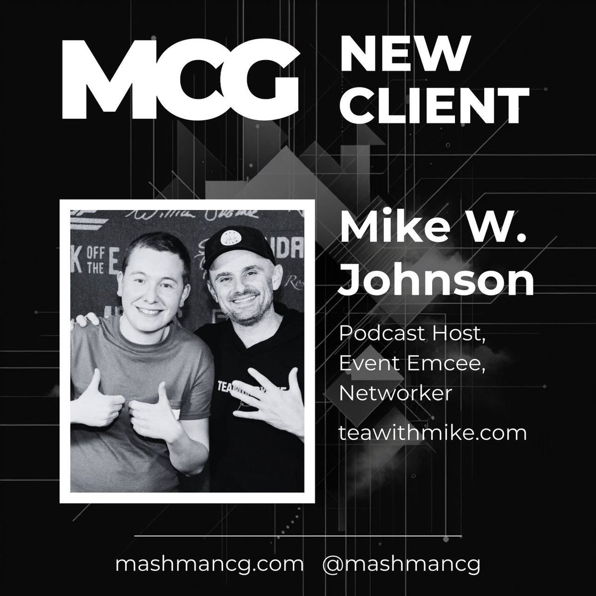 Welcoming Mr. Mike W. Johnson to Mashman Consulting Group’s roster of clients. 

We have worked together to help prepare for the relaunch of his podcast Tea with Mike, discuss monetization strategies, and how he can potentially serve as emcee for upcoming events.