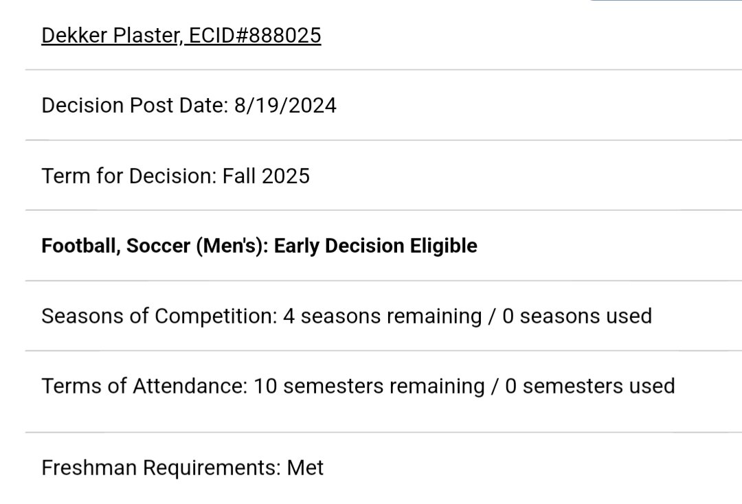 DekkerPlaster's tweet photo. @NAIA early decision approved 
@BushnellMSOC @mnusoccer 
@mrfcsoccer @BakerAthletics https://t.co/ephkWMldep