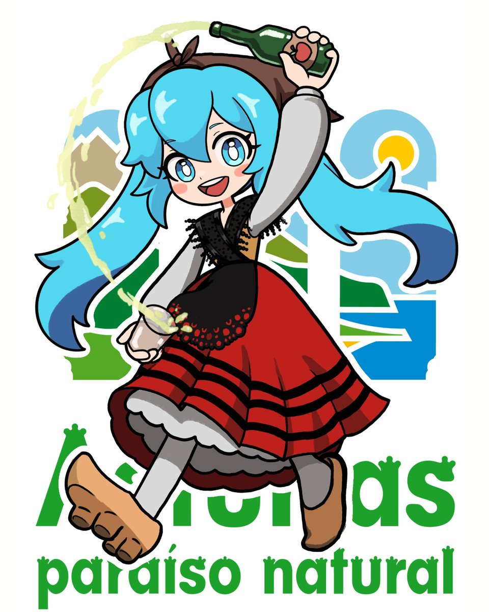 Kaibyon_'s tweet photo. Spanish Miku! From Asturias, North Spain 🩵 https://t.co/nm6FMt9vTZ