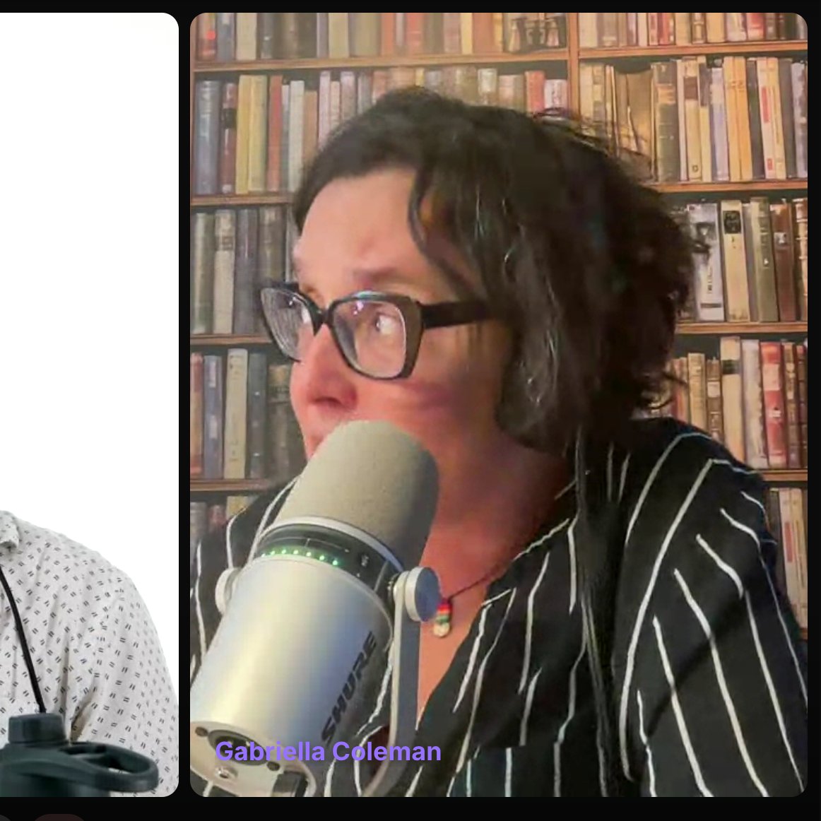 Paula Bialski (@pbialski) on Twitter photo Just guest-hosted an episode for Lee Vinsel's (<a href="/STS_News/">Lee Vinsel</a>) amazing Peoples & Things podcast. We had the pleasure to sit down with <a href="/BiellaColeman/">Gabriella "Biella" Coleman</a> to chat about the past, present, and futures of hacking. Episode coming soon...& thanks to all influencers for inventing the ring-light. Just guest-hosted an episode for Lee Vinsel's (<a href="/STS_News/">Lee Vinsel</a>) amazing Peoples & Things podcast. We had the pleasure to sit down with <a href="/BiellaColeman/">Gabriella "Biella" Coleman</a> to chat about the past, present, and futures of hacking. Episode coming soon...& thanks to all influencers for inventing the ring-light.