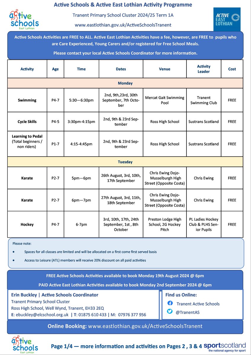 Tranent Active Schools tweet media