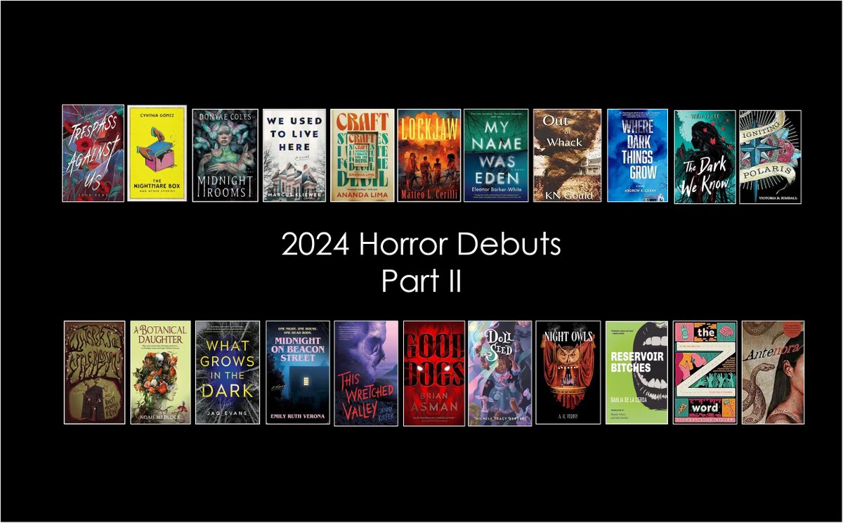 50 years ago this year, Stephen King’s debut horror novel (Carrie) hit bookstores.

This week I wanted to give a shout out to all the horror authors with debut horror novels in 2024.

Who knows, readers may be talking about some of these debuts 50 years from now.

Part 2 of 4