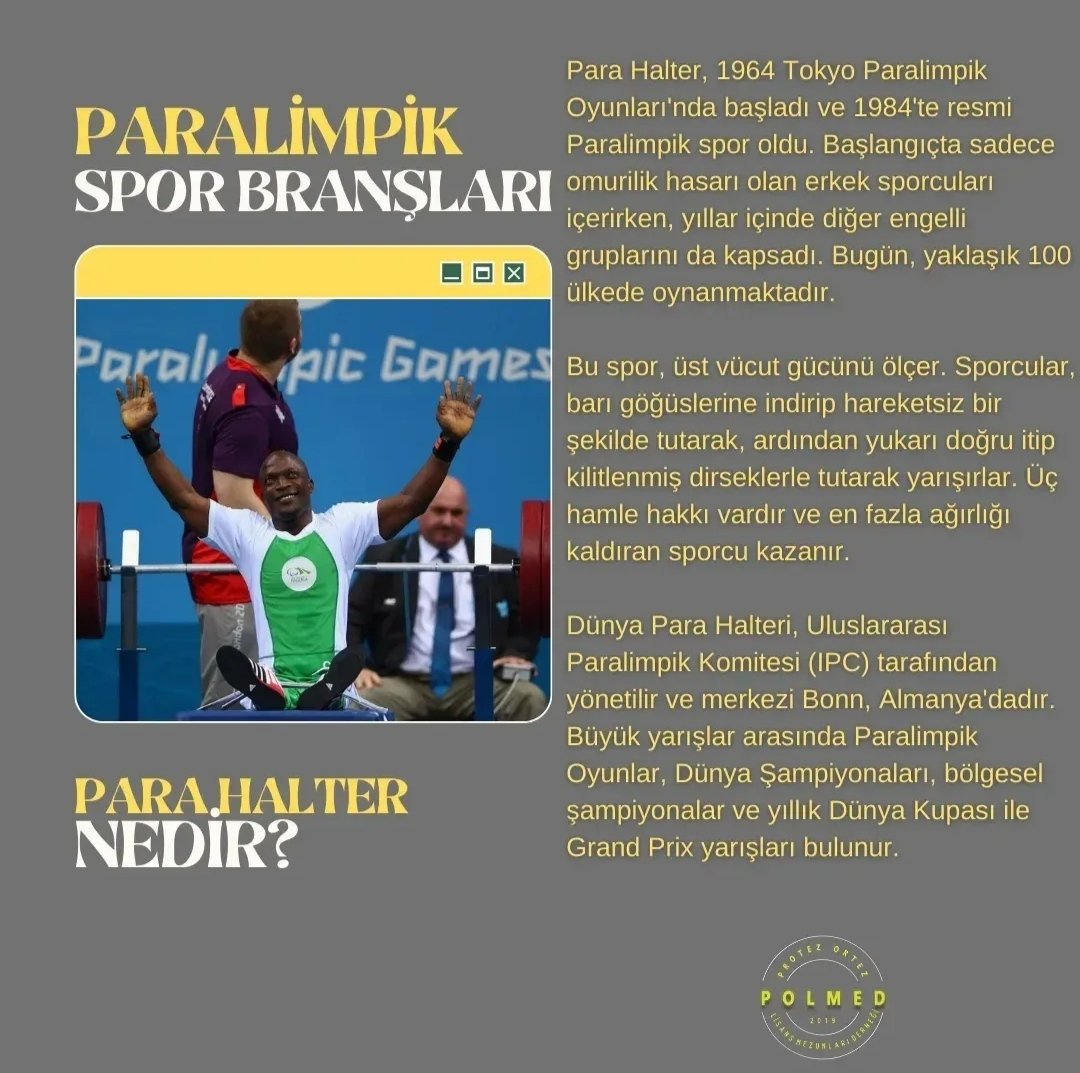 polmeder's tweet photo. Paralimpik Spor Branşları 👇 https://t.co/rLtajchzr0
