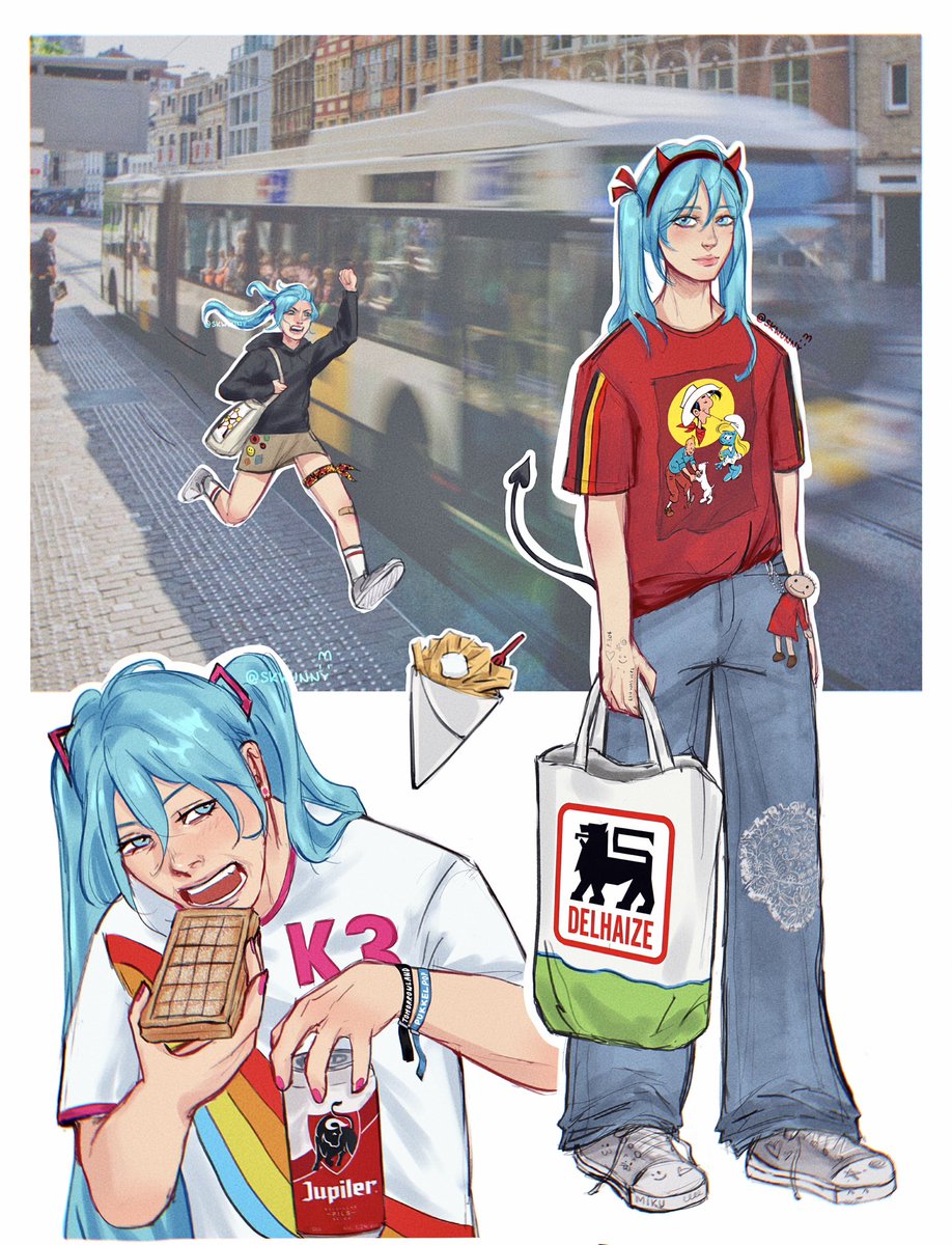 skwunny's tweet image. belgian miku 🇧🇪