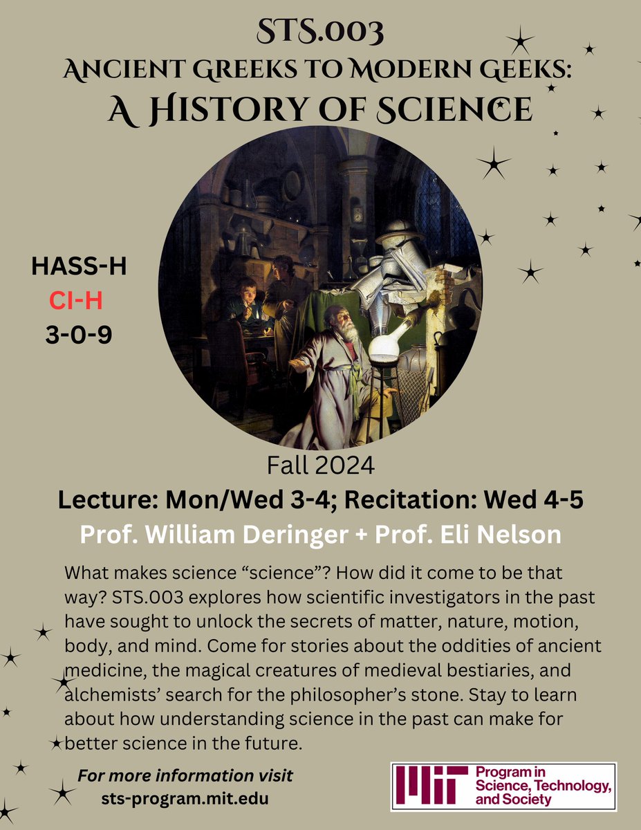 MITPSTS's tweet image. There&apos;s still space in our CI-H classes, so go on and join the wait list for STS.003 or STS.006 or both! 
sts-program.mit.edu/academics/subj…