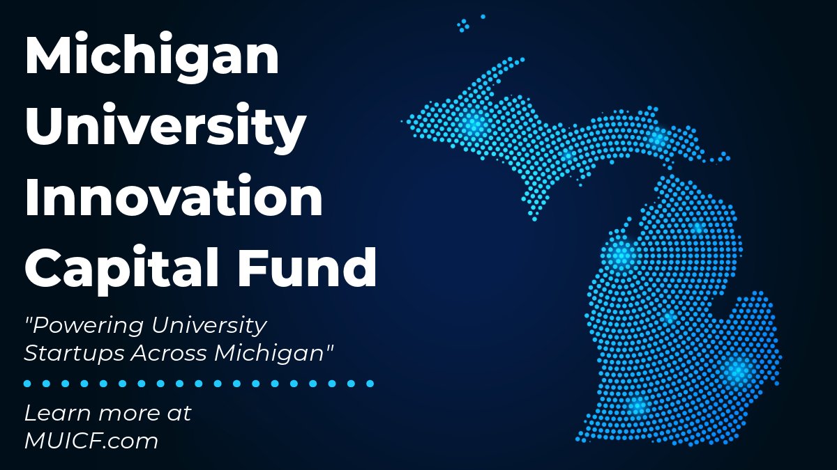 Startups from universities across Michigan are encouraged to apply for early-stage venture funding from the Michigan University Innovation Capital Fund! Support is available for your research or technology based startup, so apply today! Learn more: muicf.com
