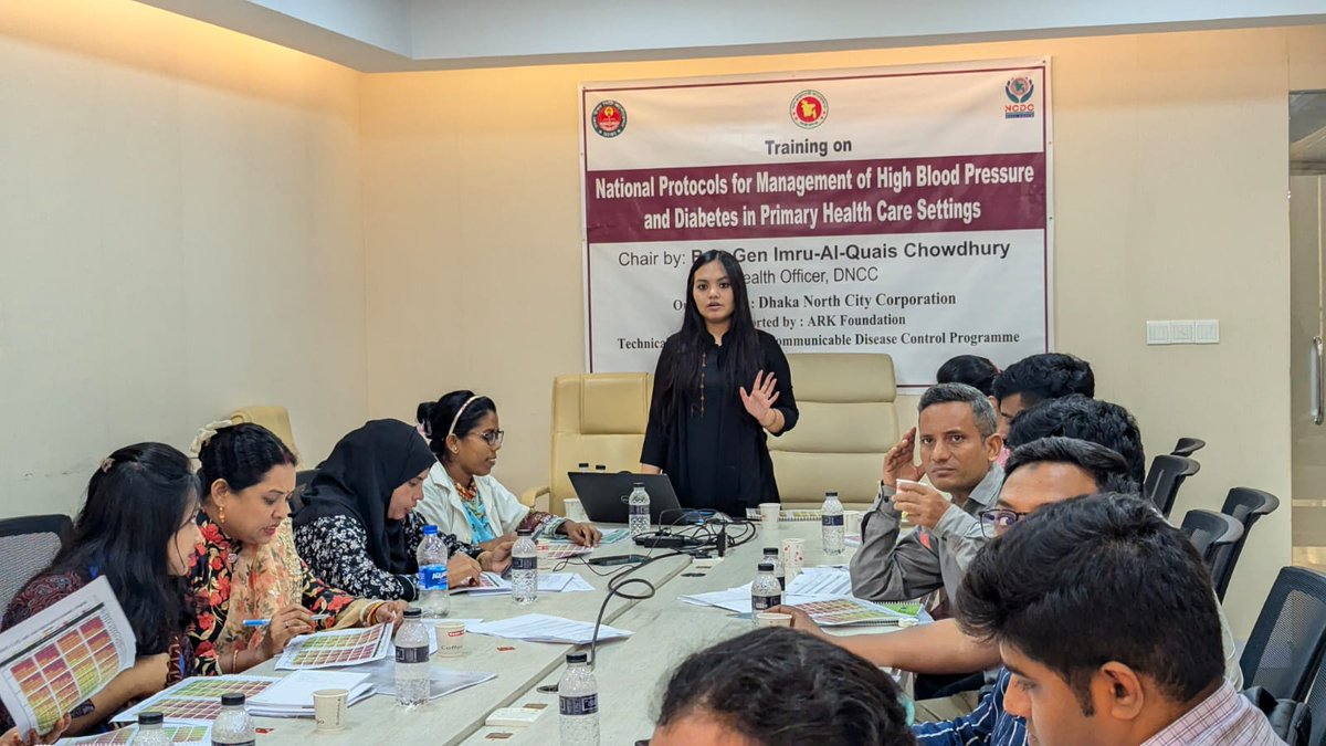 arkfoundation1's tweet image. 4th phase of the workshop on “National Protocols for Managing Hypertension &amp;amp; Diabetes in Primary Healthcare” kicked off yesterday! organized by #DNCC with #NCDC's technical support
Proud to play a key role in the collaboration of the #MoLGRD&amp;amp;C and #MoHFW
@ChorusUrban @helenelsey