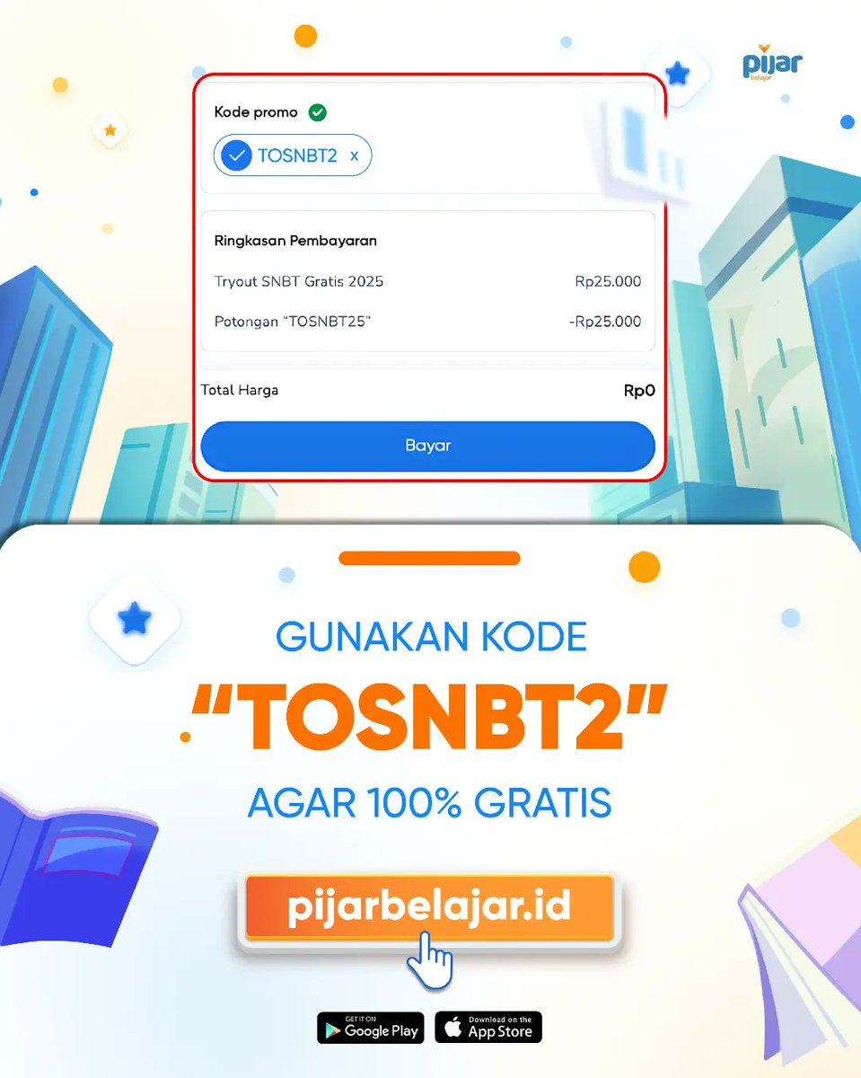 PijarBelajar's tweet photo. 💥Jangan sampai ketinggalan ya, Sob💥
❗️ DAFTAR SEKARANG JUGA di https://t.co/SYvXRZLtwR / aplikasi Pijar Belajar di Playstore ❗️
#PijarBelajar #utbk #sbmptn #tipsutbk #infoptn #utbk #utbk2025 #snbt #snbt2025 #tryoututbk #tryoututbkgratis https://t.co/DidY6ePrqj