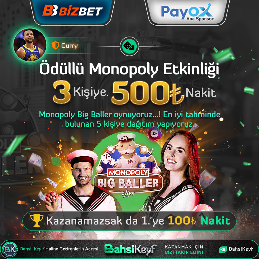 BahsiKeyfForum's tweet photo. 🎁 Ödüllü Monopoly

✅ Katılım Buradan:
👉 https://t.co/t2WHHm1lPS

#BizBet #BahsiKeyf #forum #bonus #bahis #casino #spor #iddaa #freebet #freespin https://t.co/jnYsD3xx1z