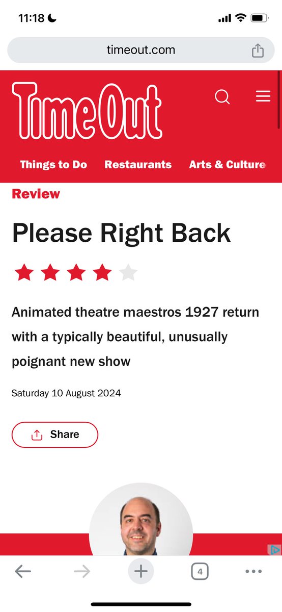 1927productions's tweet photo. ⭐️⭐️⭐️⭐️ @timeoutlondon
Still reliving our sold-out @edintfest run of #PleaseRightBack who’s got tickets for September?! https://t.co/lMf0UbjPu1