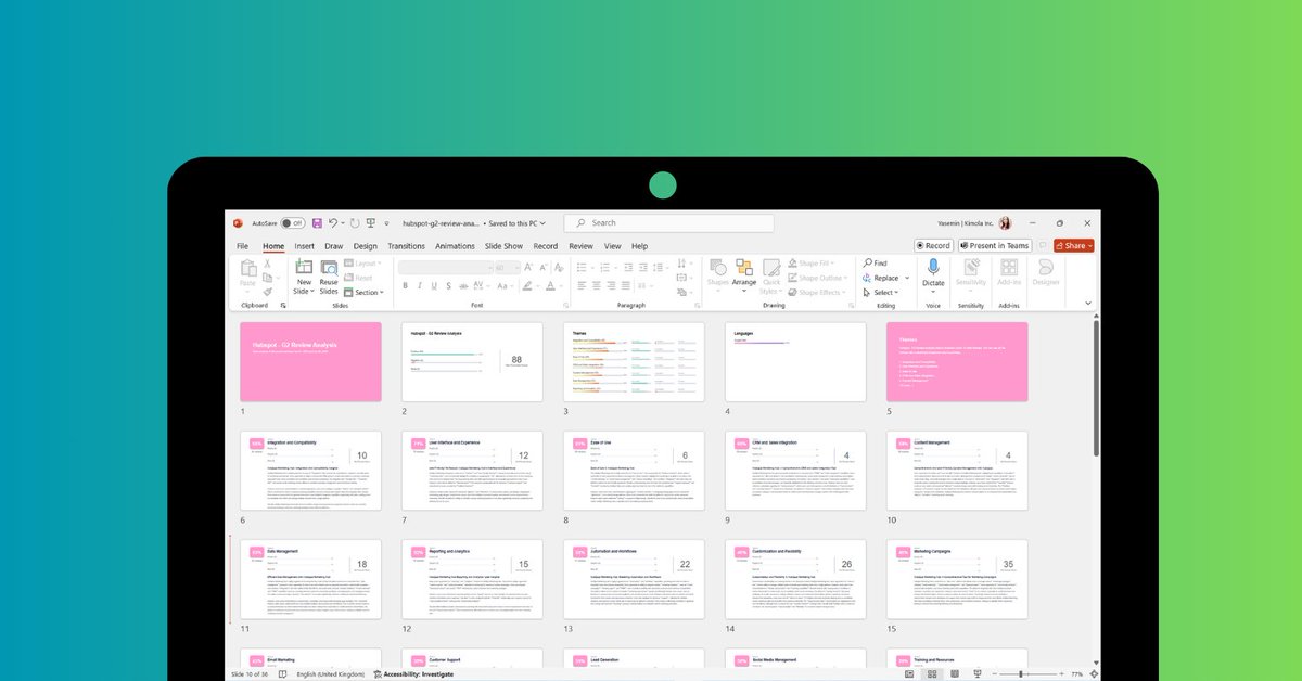 kimola101's tweet image. Data Analysis ---&amp;gt; PPT! 📃

Huge news! Kimola now has PPT reports as output. Drag and drop to analyze, export as Excel, PDF and PPT.
You&apos;re now so close to finishing your insight report! 

Try it out: kimola.com/cognitive 
#customerfeedbackanalysis