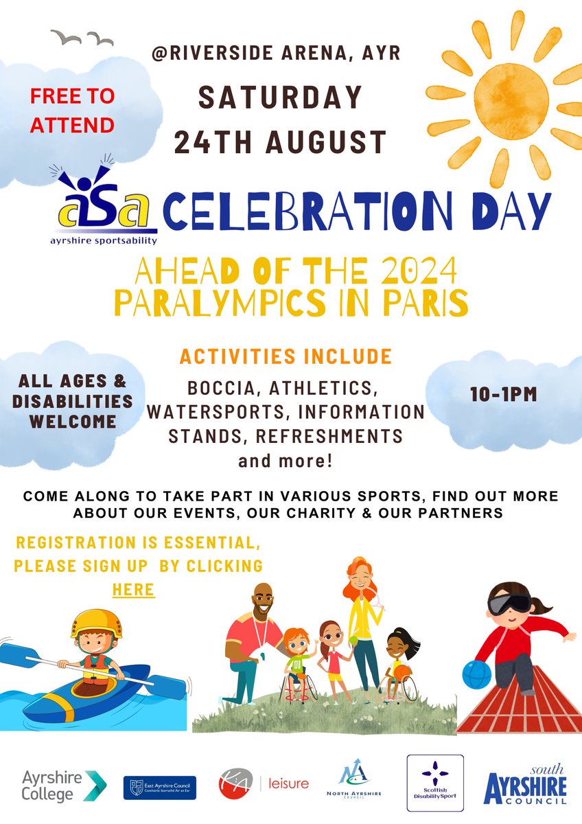 ActiveSchoolsEA's tweet image. click the link and register for an amazing celebration day being held by Ayrshire Sports Ability