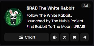 Get your $RAB 🐰🐇 
<a href="/RABmemecoin/">$RAB The White Rabbit</a>