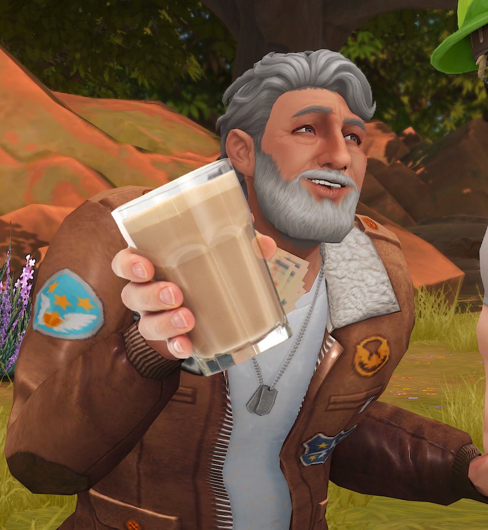 초코우유를 주는 할아버지