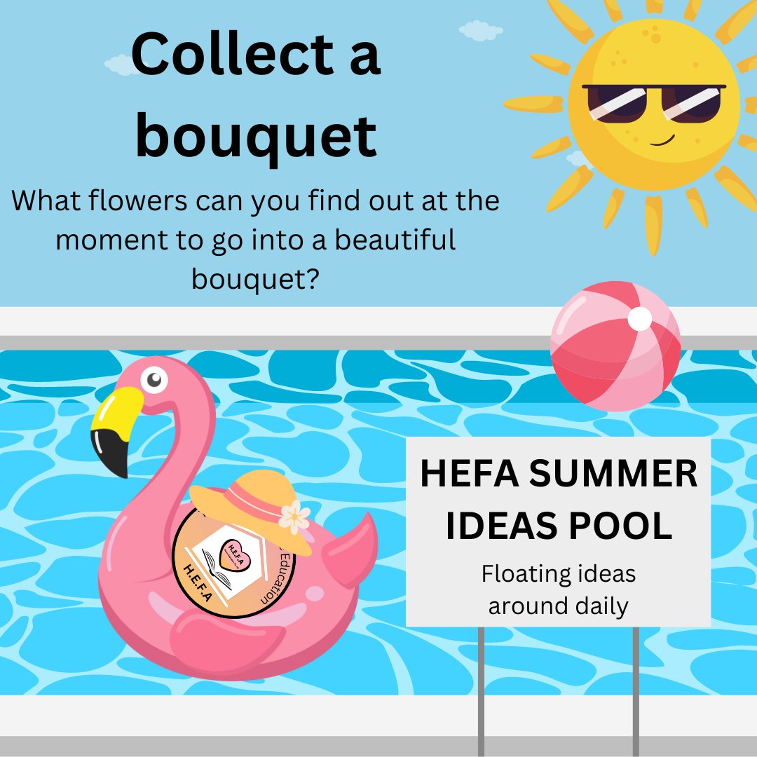 What flowers can you find to go into a beautiful bouquet?

Do pick responsibly if you're going to gather them. You could also press them to keep long-term.
Prefer to leave them for the pollinators? Take photos &amp; collage them together

#teamhefauk #summerholidays #flowers
