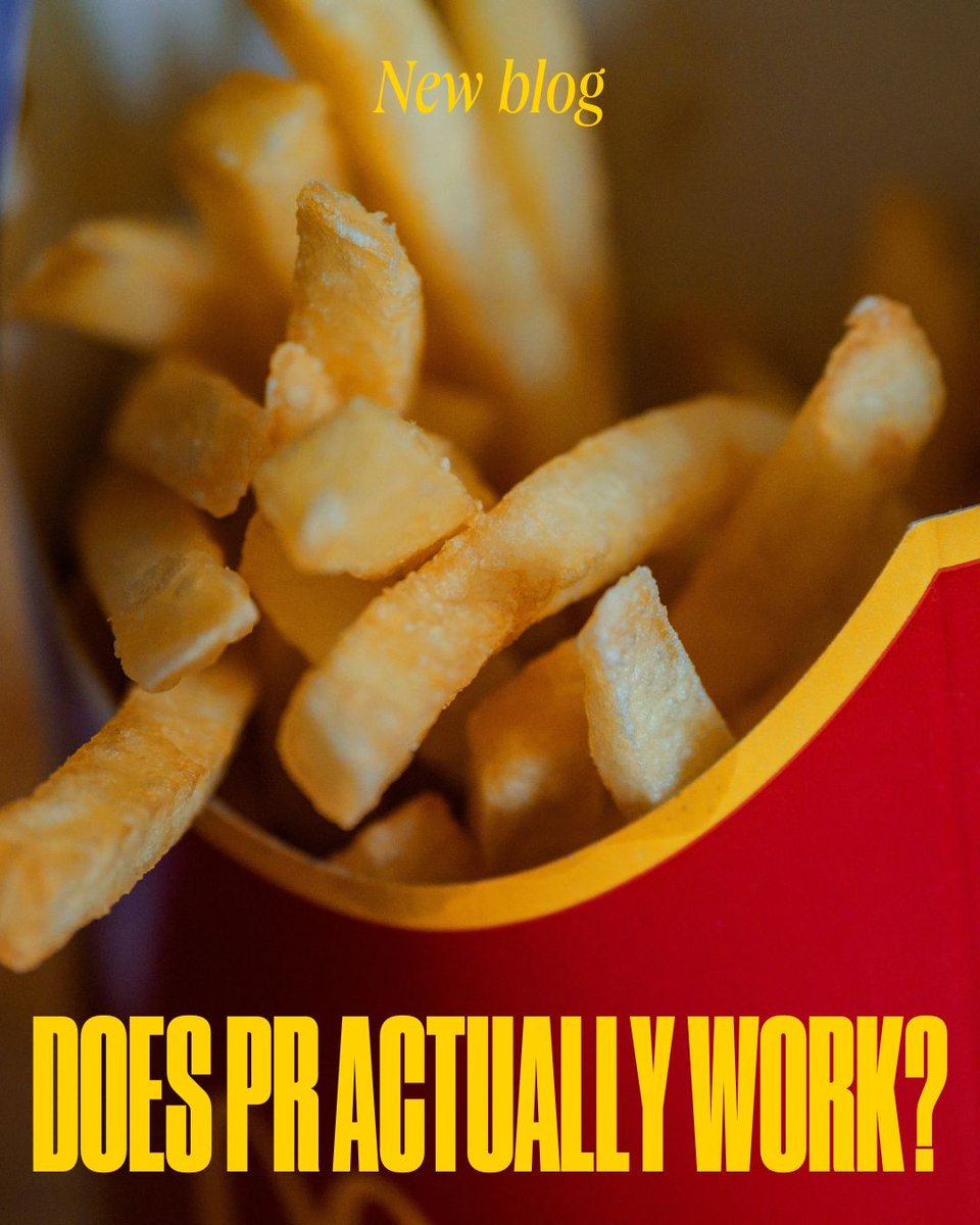 Does PR actually work?

Find out in this meaty blog, where our Storyteller, Katie, describes how she was lured to the Golden Arches under the smell and spell of a really great 360 campaign.

If you don’t believe us, read our latest blog 🍔

bit.ly/4ciZ9Te