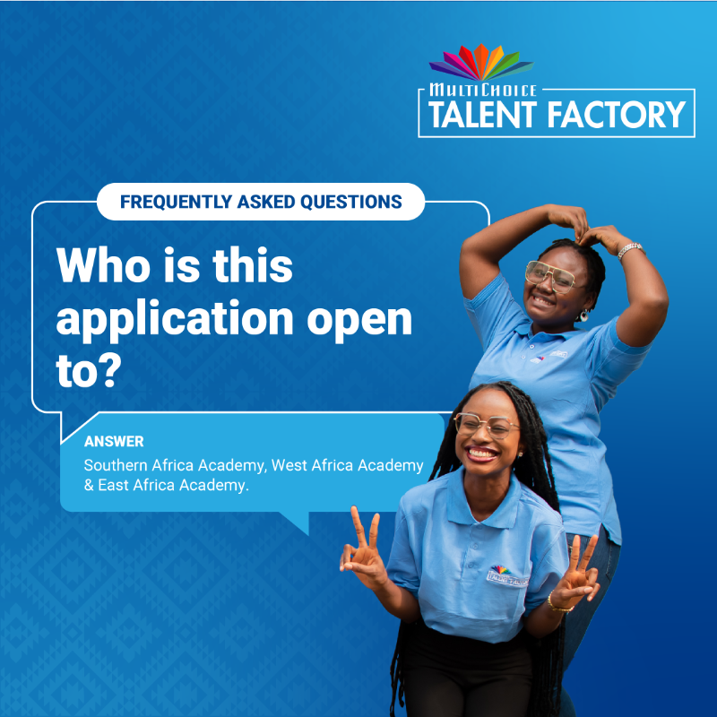 MCTalentFactory's tweet photo. So, you've taken the plunge but still have a few questions? 🤔 We've got you covered! Find all the answers you need about applying and participating in the #MultichoiceTalentFactory in the link below 🌟