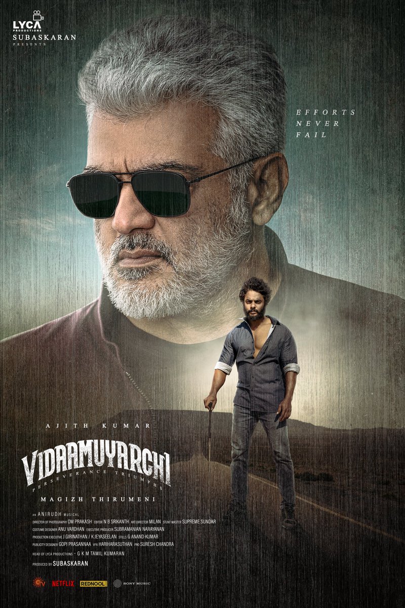 Lyca Productions (@lycaproductions) on Twitter photo Presenting the look of actor <a href="/actorsanjaysara/">Ganesh Saravanan</a> & <a href="/Iam_Dasarathi09/">@ActorDasarathi</a> ๐คฉ from VIDAAMUYARCHI ๐ฌ Prepare for an intense showdown. ๐ฅ
#VidaaMuyarchi #EffortsNeverFail
#AjithKumar #MagizhThirumeni <a href="/LycaProductions/">Lyca Productions</a> #Subaskaran <a href="/gkmtamilkumaran/">GKM Tamil Kumaran</a> <a href="/trishtrashers/">Trish</a> <a href="/akarjunofficial/">Arjun</a> Presenting the look of actor <a href="/actorsanjaysara/">Ganesh Saravanan</a> & <a href="/Iam_Dasarathi09/">@ActorDasarathi</a> ๐คฉ from VIDAAMUYARCHI ๐ฌ Prepare for an intense showdown. ๐ฅ
#VidaaMuyarchi #EffortsNeverFail
#AjithKumar #MagizhThirumeni <a href="/LycaProductions/">Lyca Productions</a> #Subaskaran <a href="/gkmtamilkumaran/">GKM Tamil Kumaran</a> <a href="/trishtrashers/">Trish</a> <a href="/akarjunofficial/">Arjun</a>