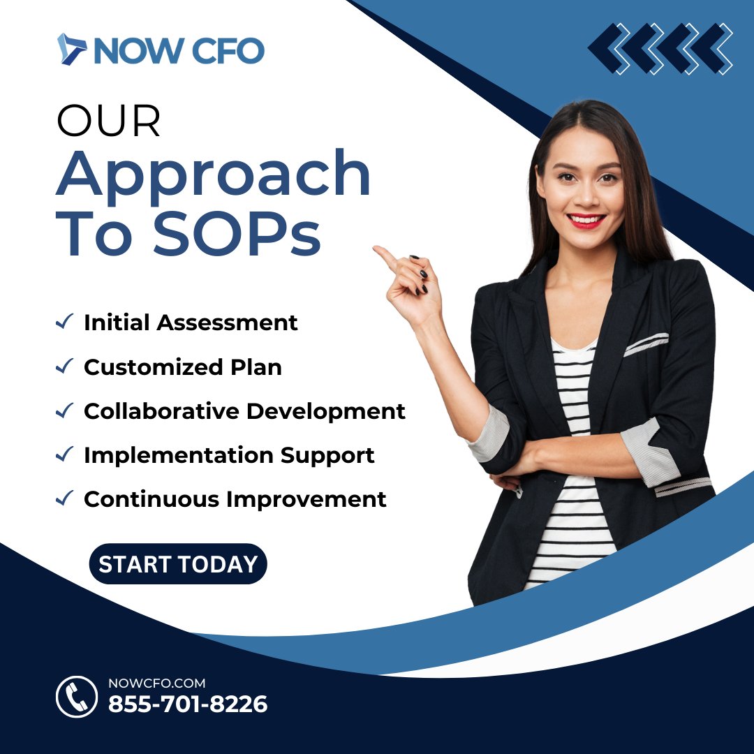 nowcfo's tweet photo. Our approach empowers your business with SOPs, enhancing consistency, streamlining processes, and ensuring top-notch quality control in accounting and reporting.
Start Today: https://t.co/89weVN7eMh
#SOPs #NOWCFO #OutsourcedAccounting #outsourcedcfo #fractionalcfo https://t.co/DmNEe58YJZ