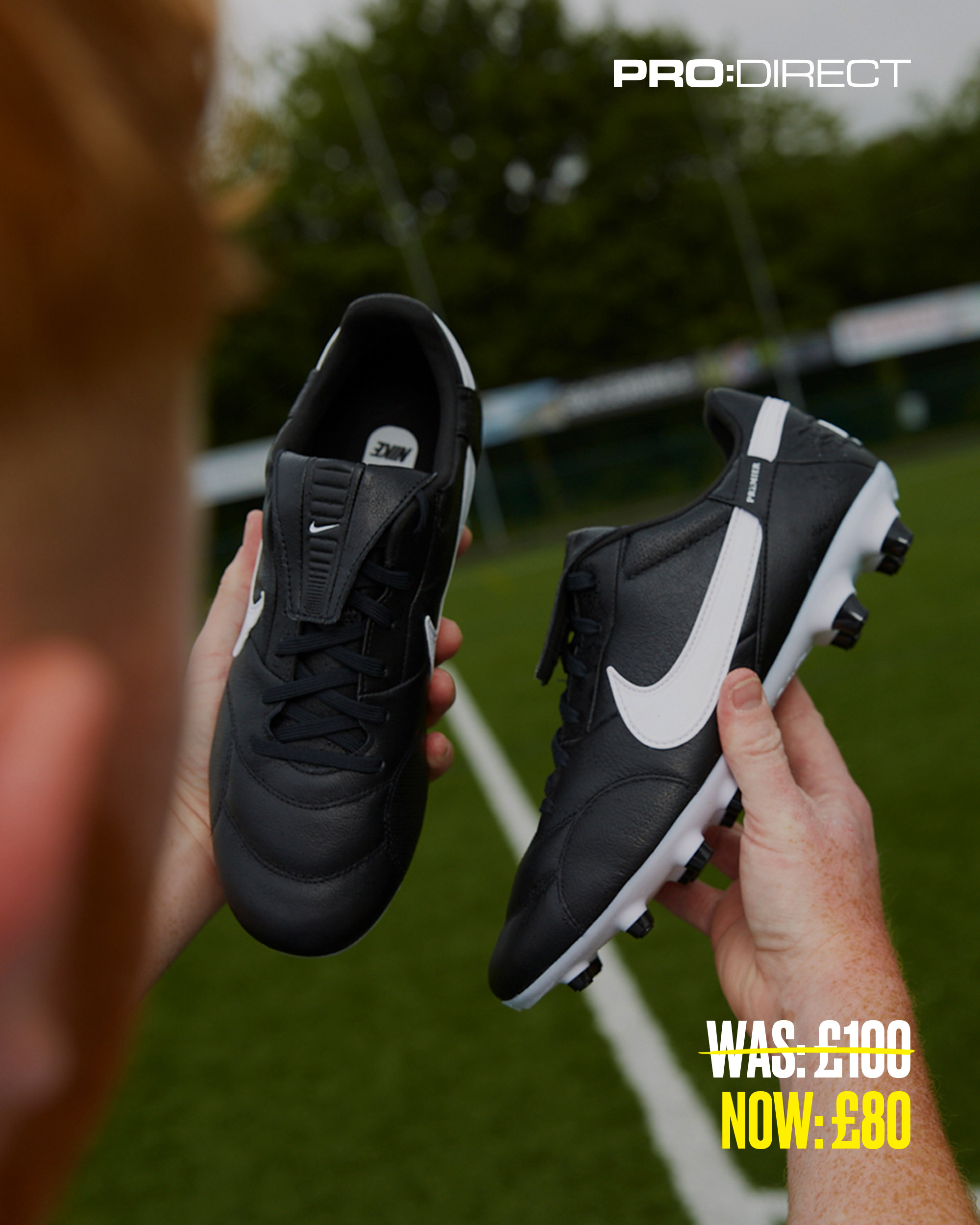 Pro Direct Soccer on X PRICE DROP https t 3JON7BuyS6 Black White K Leather Nike Premier for 80 this week Go on then Sizes 6 12 available now You ll need to move fast