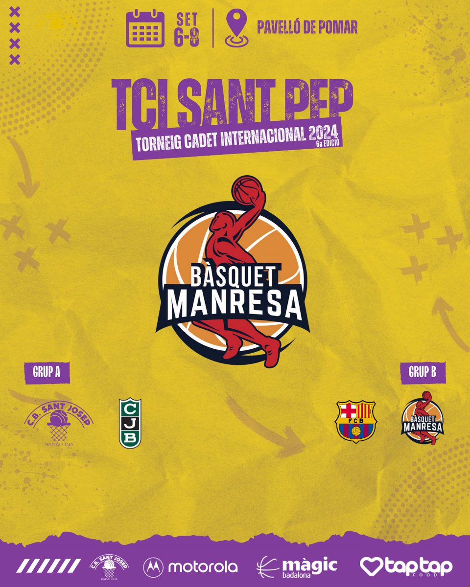 🚨 EQUIPS PARTICIPANTS TCI SANT PEP 2024 🚨

El Occident Bàsquet Manresa, un altre equip ACB català amb una gran tradició en la formació de cantera, ens confirma la seva assistència al TCI. 
1/2
