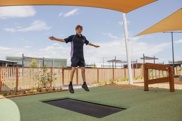 All_in_play's tweet photo. Nganboo Borron School's inclusive playground includes a wheelchair accessible Uni-Bouncer.

Photo courtesy Victorian Schools Building Authority

#wheelchairtrampoline
#playgroundtrampoline
#inclusveplay
#accessibleplayground
#rebountherapy
#playground
#schoolplayground
#wellness https://t.co/Foy0EpofZM