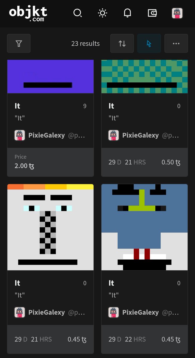 PixieGalexy's tweet photo. Many new mints are available for 0.4 tezos.
This OE is story based and follows a timeline. 
Read the story. 
Mint if you like! ♥️
#objkt #pixelartist #tezos 
https://t.co/bItfI4LOXS https://t.co/2AO70Oyrre