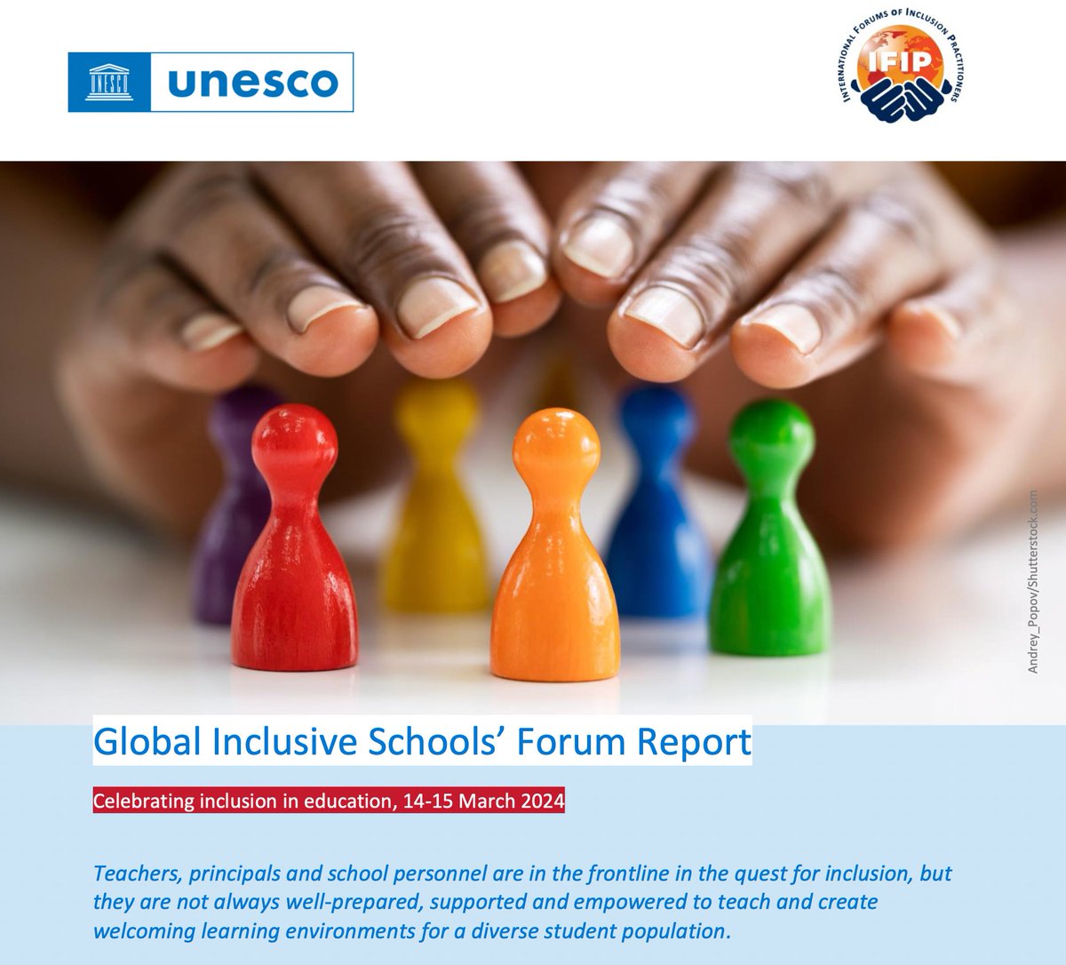 For colleagues who attended our amazing Global Inclusive Schools' Forum at UNESCO in Paris, please read the final report. See unesdoc.unesco.org/ark:/48223/pf0…