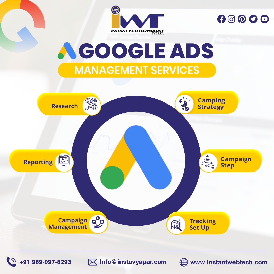 instantwebtech's tweet image. ✅ Unlock your business potential with Google Ads! 🎯 Let Instant Web Technology Pvt. Ltd. help you reach the right audience at the right time, driving more traffic and boosting your online presence. 

🌐 instantwebtech.com/google-adwords
📩 info@instavyapar.com
📲  +91 989-997-8293