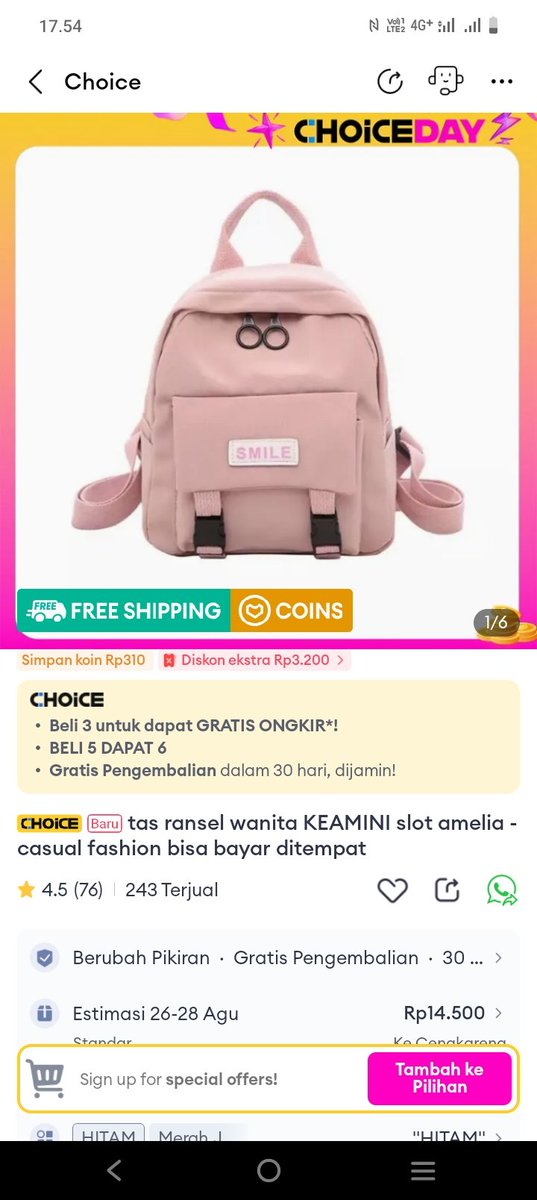 woilaaa tas secantik &amp; se gemeccc ini harganya bersahabat bgt eyy 😍 cuma ada di choice day tiap hari selasa guysss di lazada, mana Harga Mulai Dari Seribu, jd pengen borong semuanya 💃🏻