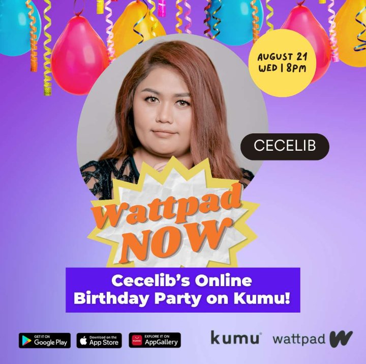 teamcecelib's tweet photo. wattpadph kumu post!
You are invited to Cece's birthday party!
Celebrate @cece_lib 's birthday with us on Kumu ngayong August 21, 2024 - Wednesday, 8PM sa WattpadPH!
#wattpadph #cecelib #possessiveseries https://t.co/T5YmxIeRSx