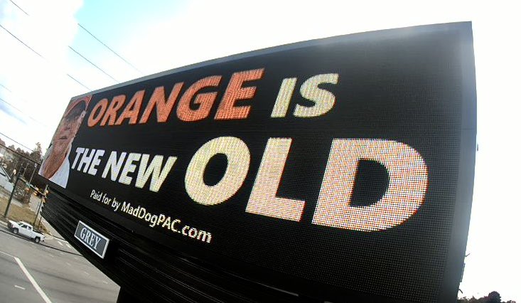 TrueFactsStated's tweet photo. We have 18 “Orange is the New Old” billboards up in Pennsylvania, North Carolina and Florida. Chip in we’ll do more. https://t.co/tLqBQPT6ep https://t.co/QZufmOMkyP