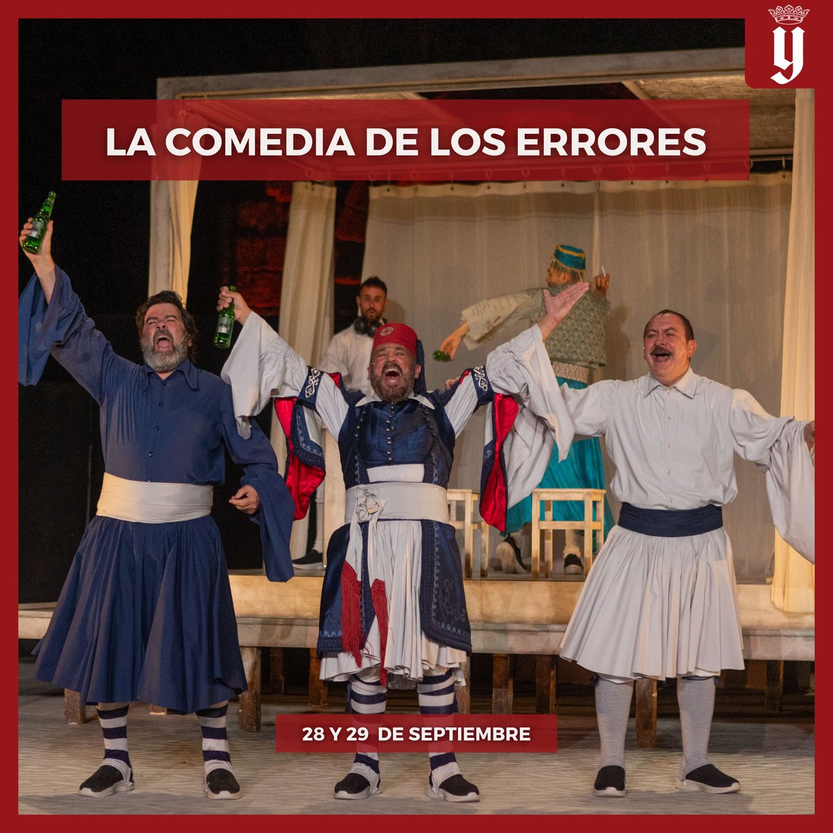 Teatro Isabel La Católica (@tisabelcatolica) on Twitter photo 🥳¡¡ #LaComediaDeLosErrores llega dentro de muy poco al #TeatroIsabelLaCatólica !!🥳
Ven a disfrutar de un un auténtico fiestón en el teatro 𝟮𝟴 𝘆 𝟮𝟵 𝗱𝗲 𝘀𝗲𝗽𝘁𝗶𝗲𝗺𝗯𝗿𝗲 📅. Con <a href="/NietoPepon/">Pepon Nieto</a> @Fsotolopez <a href="/sexpeareteatro/">Sexpeare</a> <a href="/santiagomolero/">santiago molero</a> <a href="/MrAvelain/">Avelino Piedad</a> y #EstebanGarrido 🤣 🥳¡¡ #LaComediaDeLosErrores llega dentro de muy poco al #TeatroIsabelLaCatólica !!🥳
Ven a disfrutar de un un auténtico fiestón en el teatro 𝟮𝟴 𝘆 𝟮𝟵 𝗱𝗲 𝘀𝗲𝗽𝘁𝗶𝗲𝗺𝗯𝗿𝗲 📅. Con <a href="/NietoPepon/">Pepon Nieto</a> @Fsotolopez <a href="/sexpeareteatro/">Sexpeare</a> <a href="/santiagomolero/">santiago molero</a> <a href="/MrAvelain/">Avelino Piedad</a> y #EstebanGarrido 🤣