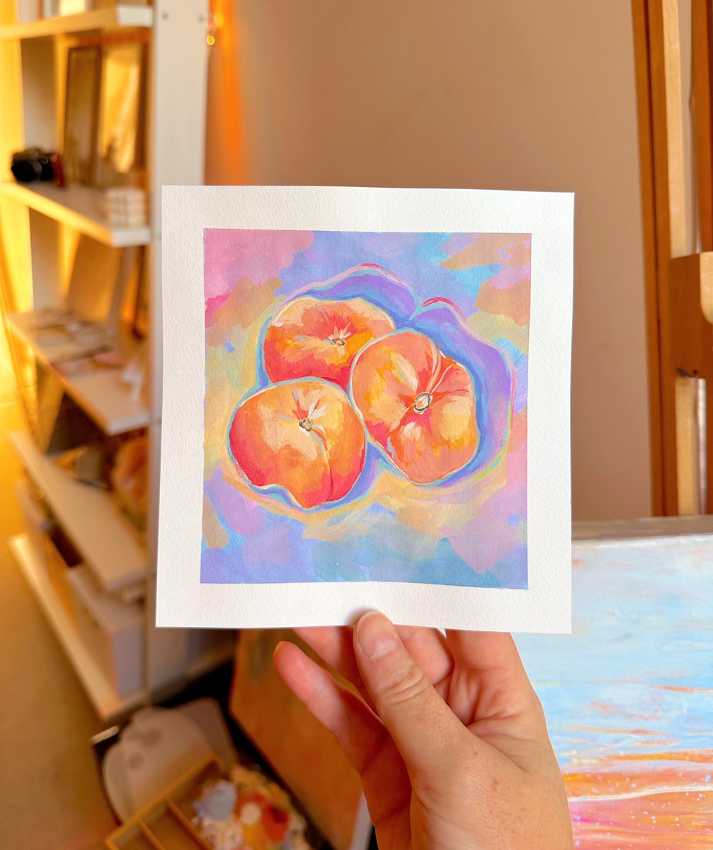 It’s been a while since I posted here 👀 here’s some donut peaches I painted last week! 🍑🍑🍑