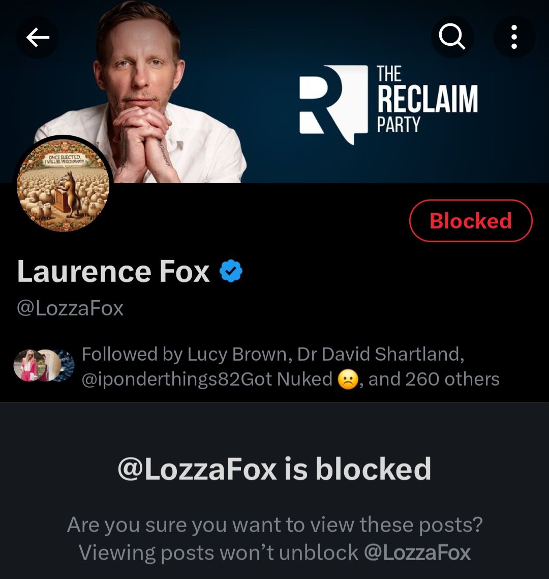 I suggest we all #BlockLaurenceFox today. Block him, post a screenshot. Let's get it trending.
