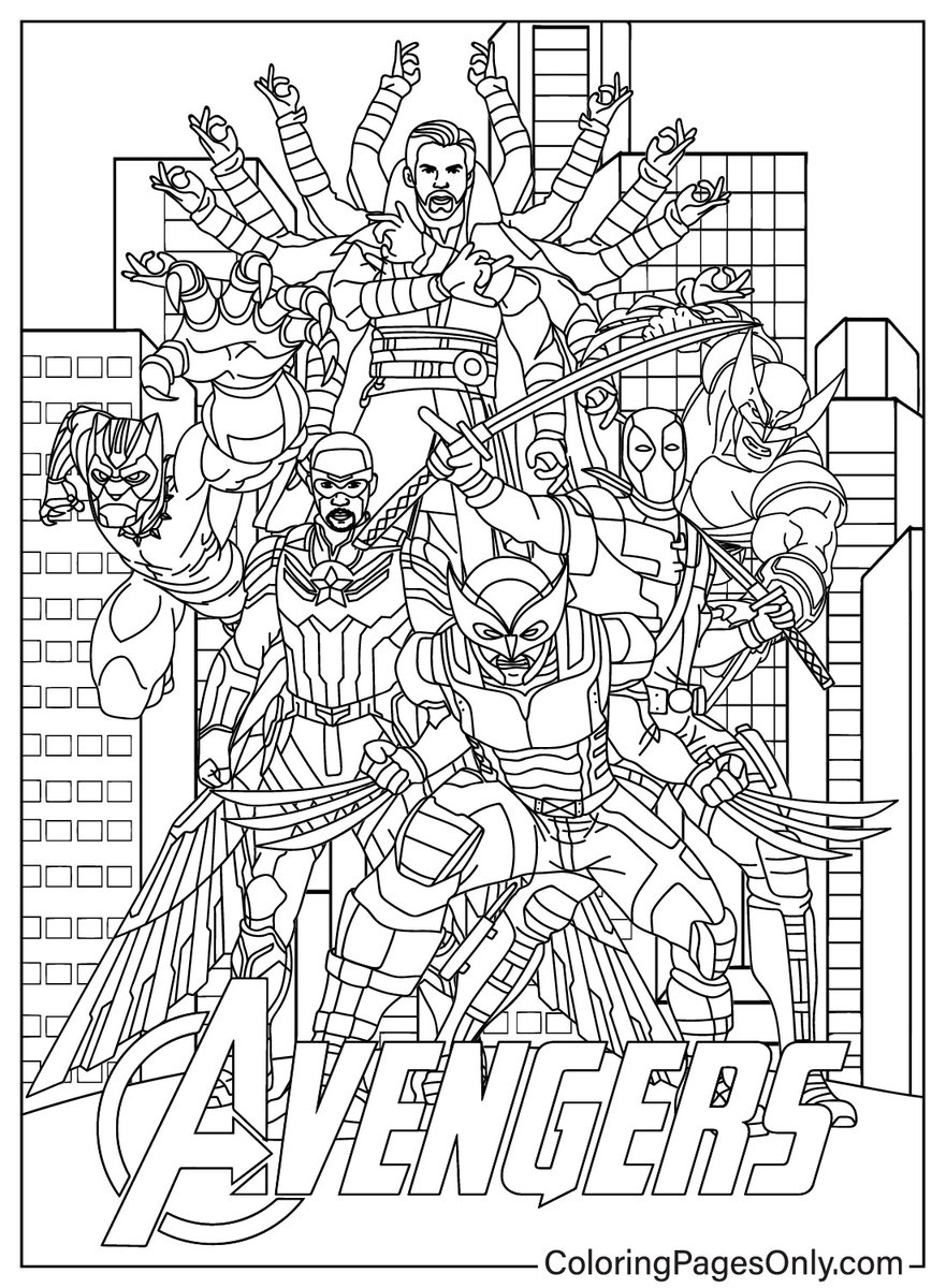 Marvel Heroes \u0026 Villains: A Marvel Comics Adult Coloring Book (Trade  Paperback) | Comic Issues | Marvel, image size:881x1200